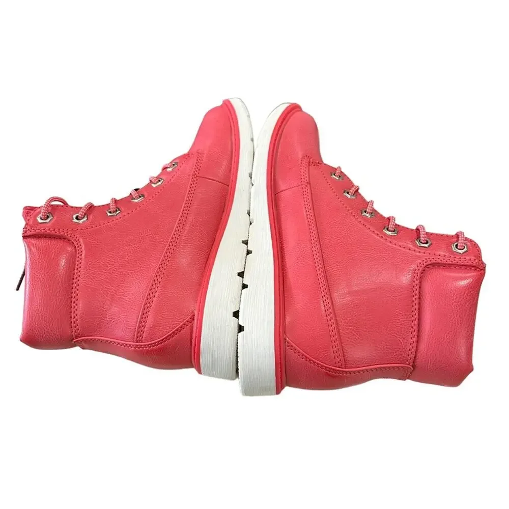 Lugz pink Laceup‎ high top boot. I” heel size 7 new without box - Picture 8 of 14